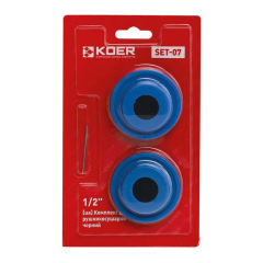 Комплект для полотенцесушителя Koer SET-07 - 1/2" (заглушка+кран Маевского) (Цв.черный) (KR4715) купить в САНН Одесса