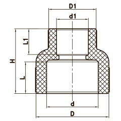Муфта редукционная ВВ 50x40 PPR Koer K0038.PRO (KP0046) купить в САНН Одесса