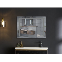 Зеркало MIXXUS STYLE MR03-80x60 с LED Touch, Anti-fog, димером, рег. яркости, часами (MI6005) купить в САНН Одесса