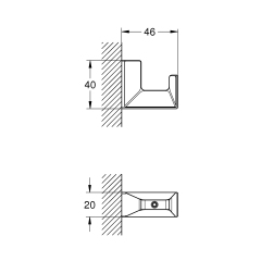 Крючок для халата Grohe Selection Cube (40782000) купить в САНН Одесса