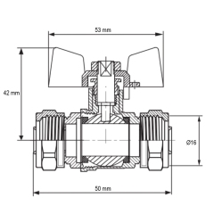 Кран шаровый Koer Wing 16x16 (KR.353) (LL1657) купить в САНН Одесса