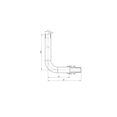 Трубка Г-образная для подсоединения радиатора Koer KA.D16-250 - 16(2.2mm) x 15-250mm (KR4902) купить в САНН Одесса