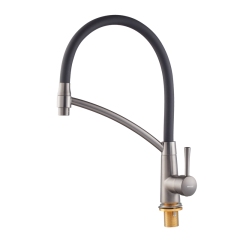Смеситель для кухни MIXXUS PREMIUM ROSSI 017 GRAPHITE REFL.BLACK (Цвет графит+излив черный) (MI6829) купить в САНН Одесса