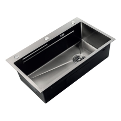 Мойка Zerix ZH8045-SET-05 NANO-BLACK (3.0/0.8) с нерж. стали, комплект (графит) (ZM5585) купить в САНН Одесса