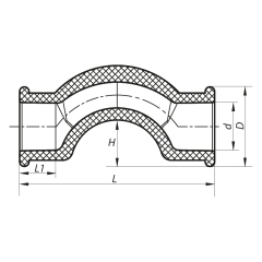 Обвод короткий Koer PPR 25 K0066.PRO (KP0078) купить в САНН Одесса