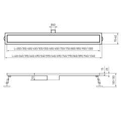 Душевой трап KOER FD29-70x300 из нерж. стали SUS304 70x300мм (AC0621) купить в САНН Одесса