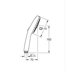 Ручной душ Grohe Tempesta Cube 110, 2 режима (26746003) купить в САНН Одесса