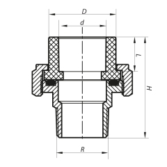 Сгон-американка НР 40x1.1/4M PPR Koer K0138.PRO (KP0174) купить в САНН Одесса