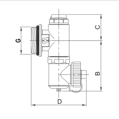 Концевая сливная группа Roho R611-100 - 1" (с краном Маевского) (RO0153) купить в САНН Одесса
