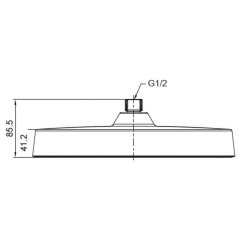 Лейка для душа потолочная KOER KP-0403-05-OH, 300 мм (Цвет черный) (KR4994) купить в САНН Одесса