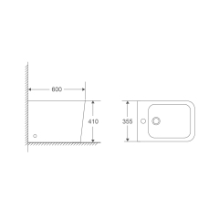 Биде напольное MIXXUS PREMIUM QUADRO-0601 600х355х410mm (MP6589) купить в САНН Одесса