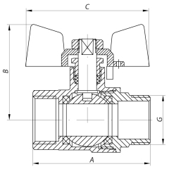 Кран шаровый СК 1" ГШБ ART.607 (SK0075) купить в САНН Одесса