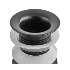 Донный клапан для раковины без перелива ZERIX BV-02 BLACK автоматический (Click-Clack) (Цвет черный) 1 1/4'' (ZX6018) купить в САНН Одесса