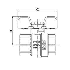 Кран шаровой Roho R100-075 - 3/4" (RO0078) купить в САНН Одесса