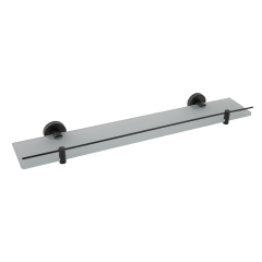 8127 BLACK Поличка скляна GLORIA, скло, чорна матова