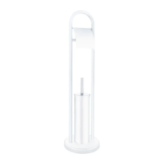 Йоржик для унітазу + паперотримач підлоговий ZERIX KIT-ME04 WHITE (колір білий) (ZX4643) купить в САНН Одесса