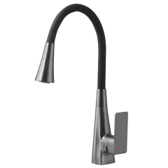 Смеситель для кухни MIXXUS ETNA 014-T NUT GRAPHITE REFL.BLACK (Цвет графит+силиконовый излив черный) (MI8422) купить в САНН Одесса