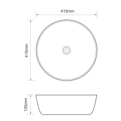 Раковина накладная MIXXUS PREMIUM ELLIPSE-0101 415х415х135mm (MP6531) купить в САНН Одесса