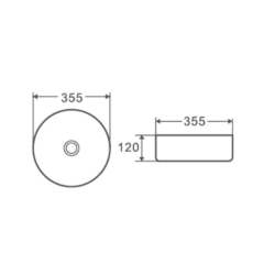 Раковина накладная MIXXUS PREMIUM TOPPER-0101 BLACK 355х355х120mm (MP6490) купить в САНН Одесса