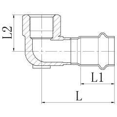 Колено 90° ВР KOER KQ.L2810F PRESS-INOX AISI 304 28x1" (KR6411) купить в САНН Одесса