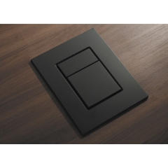 Панель смыва KOER KT-0607-05 157x198x3mm пластиковая, кнопка квадратная (цвет черный матовый) (KR5346) купить в САНН Одесса