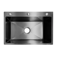 Мойка ZERIX ZH6845 MICRO DECOR GRAPHITE (3.0/0.8) из нержавеющей стали (цвет графит) (ZX6185) купить в САНН Одесса