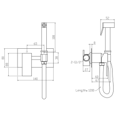 Смеситель для гигиенического душа MIXXUS PREMIUM BEND 002 INNER (Цвет хром) (MI6924) купить в САНН Одесса