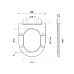Сидение-крышка для унитаза MIXXUS PREMIUM SEAT COVER BEVEL-2007 460x360x30mm дюропластовое быстросъёмное с микролифтом (MP6717) купить в САНН Одесса
