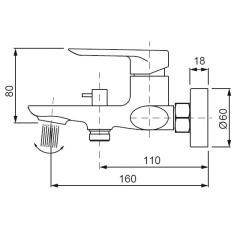 Смеситель для ванны с коротким изливом KOER KB-40028-12 (Цвет матовое золото) (KR5307) купить в САНН Одесса