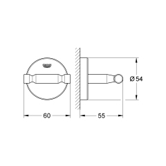 Крючок для халата Grohe Bau Cosmopolitan Neutral (40461001) купить в САНН Одесса