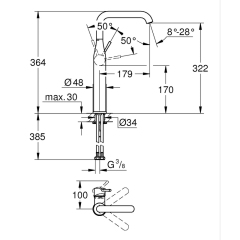 Однорычажный смеситель для раковины Grohe Essence XL-Size (24170001) купить в САНН Одесса