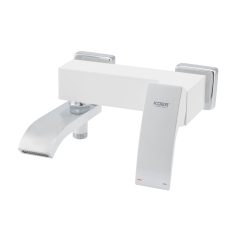 Смеситель для ванны Koer KB-41007-04 с коротким изливом (Цвет хром+белый) (KR5157) купить в САНН Одесса