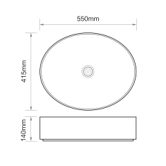 Раковина накладная MIXXUS PREMIUM ELLIPSE-0104 MARBLE 550х415х140mm (MP6554) купить в САНН Одесса
