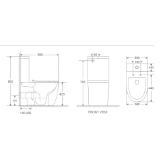 Унітаз-компакт Mixxus Premium Ellipse-0402-R 660x390x855mm, система змиву RIMLESS (MP6468) купить в САНН Одесса