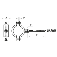 Хомут трубный оцинкованный Koer KCB.10.G 1/2" (20-25) серый (KR2784) купить в САНН Одесса