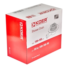 Душевой трап KOER FD14-100x100-90 из нерж. стали SUS304 100x100мм, угловой отвод (AC0661) купить в САНН Одесса
