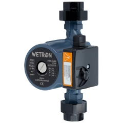 Насос циркуляционный 65Вт Hmax 4м Qmax 63л/мин Ø1 1/2" 180мм + гайки Ø1" WETRON (774512) купить в САНН Одесса
