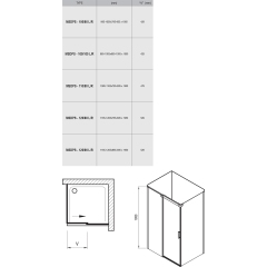 Душева кабина MSDPS-120/90 L Полір. алюм. TRANSPARENT купить в САНН Одесса