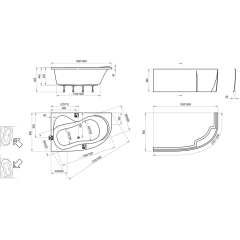 Ванна ROSA 95 L 160х95 купить в САНН Одесса