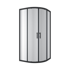 R90RCB Душева кабина ROUND полукругла чорна 900x900x1900 мм скло прозоре купить в САНН Одесса
