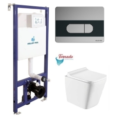 Инсталляция Koller Pool Dune 1200SL + Orion Chrome панель смыва + подвесной унитаз TREND з сидінням Soft-close (змив Tornado 3.0) купить в САНН Одесса