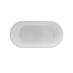 Ванна акрилова окремостояча суцільнолита PureLine 1600x800 White/Matt Black з сифоном купить в САНН Одесса