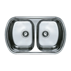 Мийка кухонна Haiba 80x49 Double (decor) (HB0572)