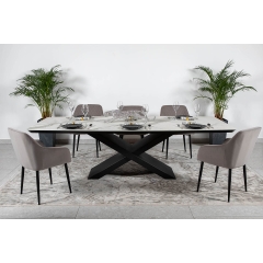 Стіл BELFORT 240х100х76 Laminam Bianco Statuario Venato (5mm)