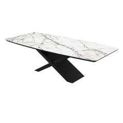 Стіл BELFORT 240х100х76 Laminam Invisible white (5mm)