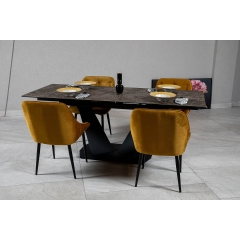 Стіл ЛУАРА 140(200)*80*76 Laminam Emperador Extra (3mm)
