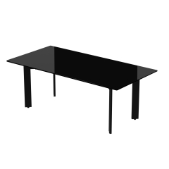 Стіл журнальний KALI 120x60x45 (Скло чорне) 