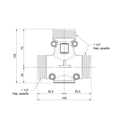 антиконденсационный клапан 11/2"-55C нар. резьба  "Icma" №131, изображение 6