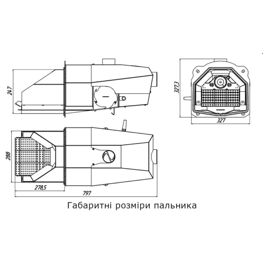 Горелка пеллетная Thermo Alliance Evo 100 кВт в комплекте с шнеком+Контролер ECOMAX 860 Plum, изображение 2