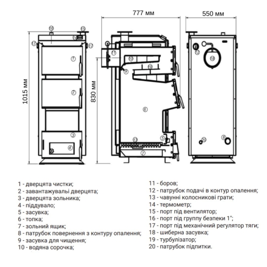 Thermo Alliance Ferrum Plus V 3.0 Котел твердотопливный стальной FSF+ 14, изображение 2